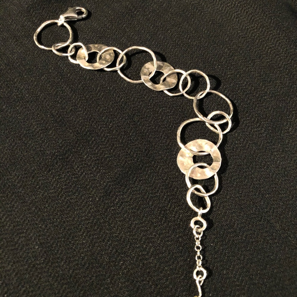 Silpada sterling silver hammered circle bracelet